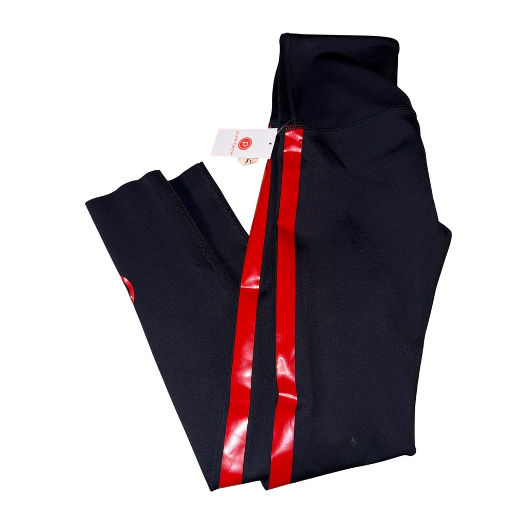 Pure Barre Noli Jet PB Legging Red Reflective‎ Athleisure Pants XS NEW